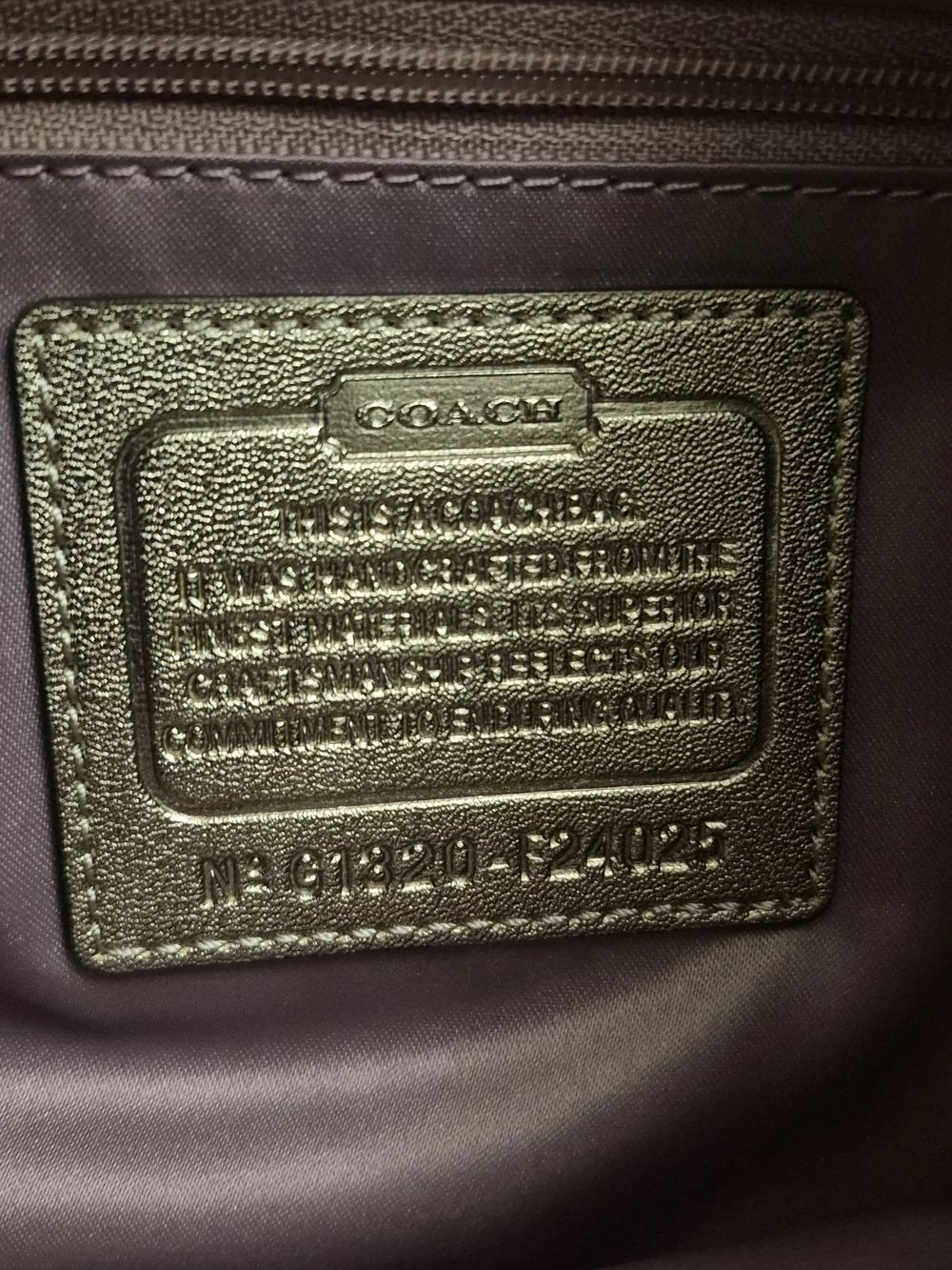 Coach Purple/lilac Signature C Pattern Shoulder Bag with Metallic Trim